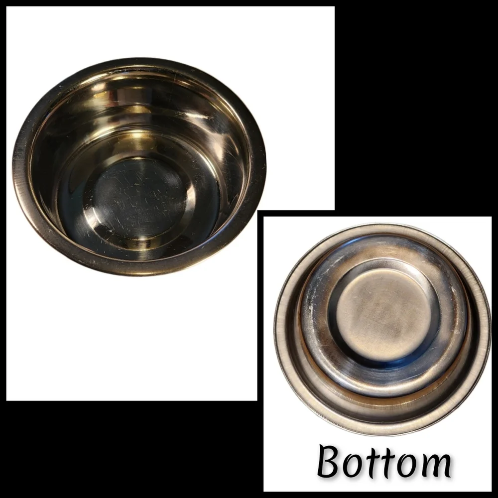 6-Pc Wrought Iron Pet Feeder w/ 4 Ceramic Pawprint Bowls & 1 Stainless Steel